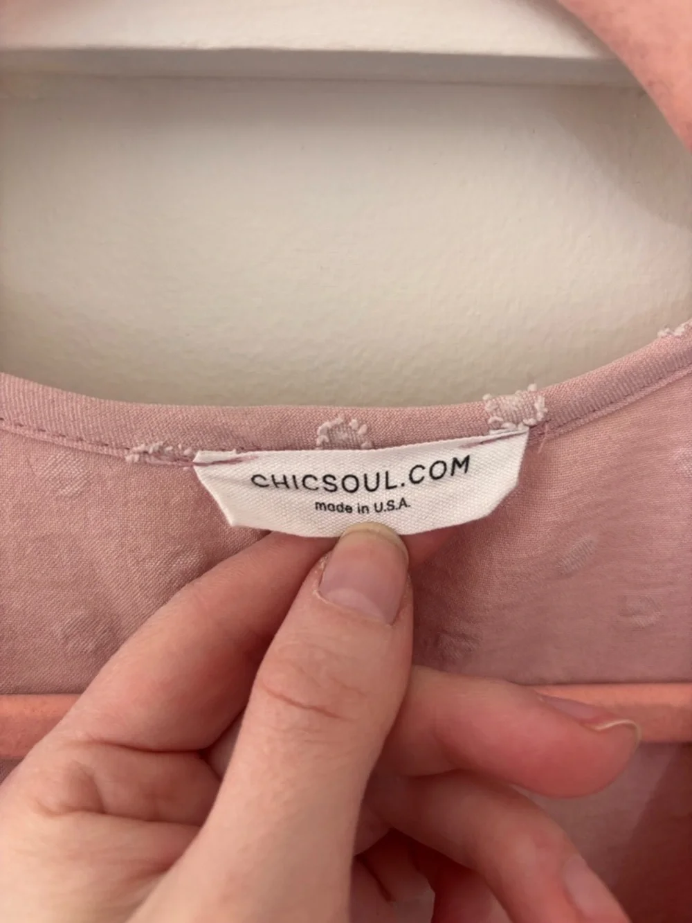 V-Neck Babydoll Tunic Top in Light Dusty Rose 1XL - Picture 2 of 4